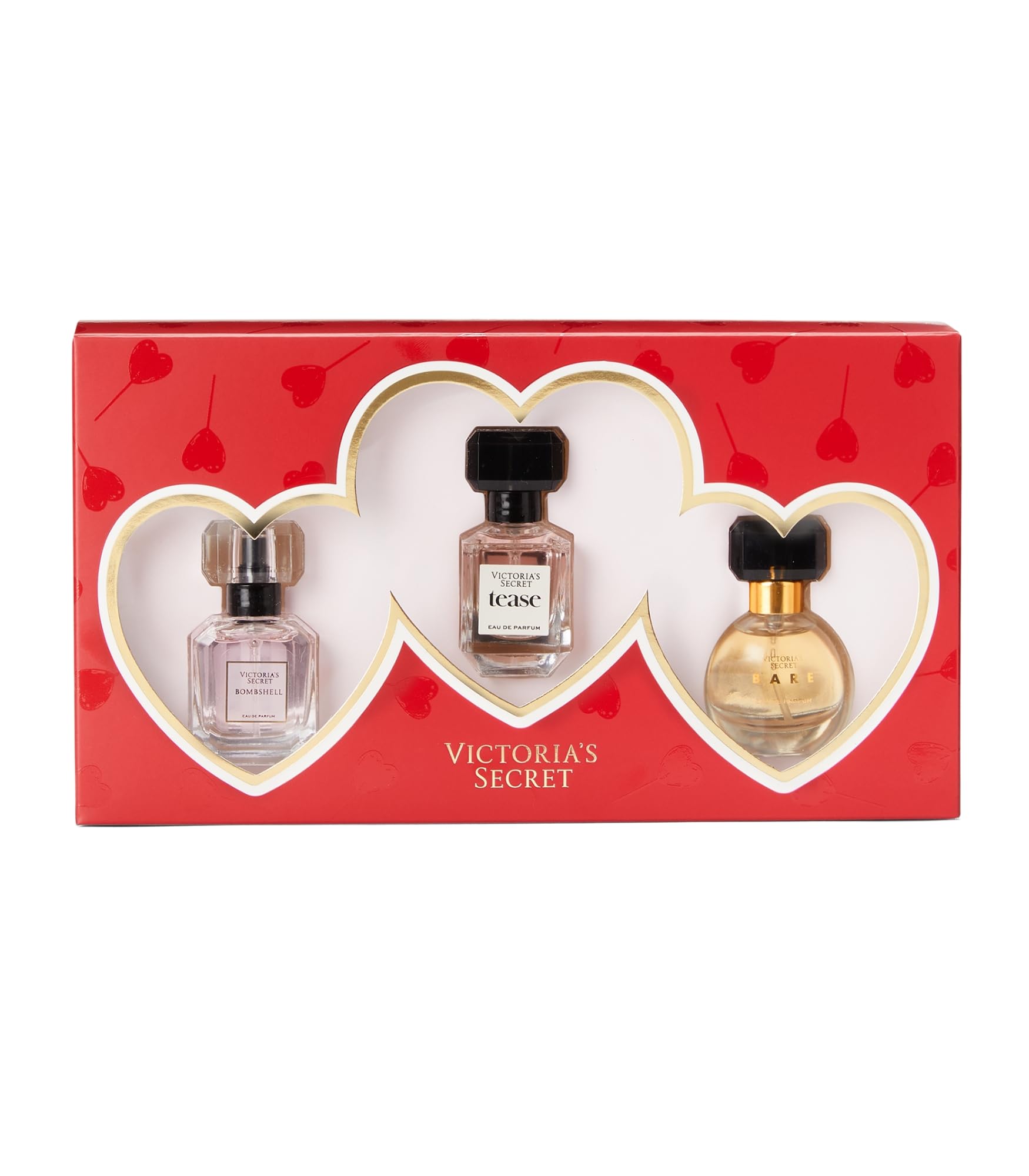 Victoria's Secret Deluxe Mini Fragrance Trio, Eau de Parfume Valentine's Day Giftset for Women, Assorted Mini Perfumes